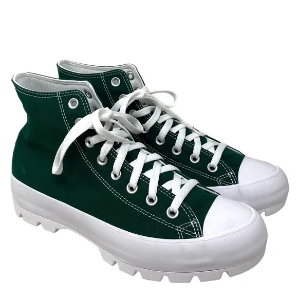 Converse Ctas Lugged Shoes Casual Canvas Green White Women Custom 571211C-WTGRWT - Picture 2 of 11